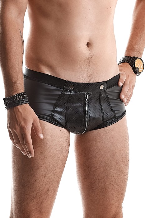 RMAnselmo001 - black shorts with zipper - sizes: S,M,L,XL,XXL