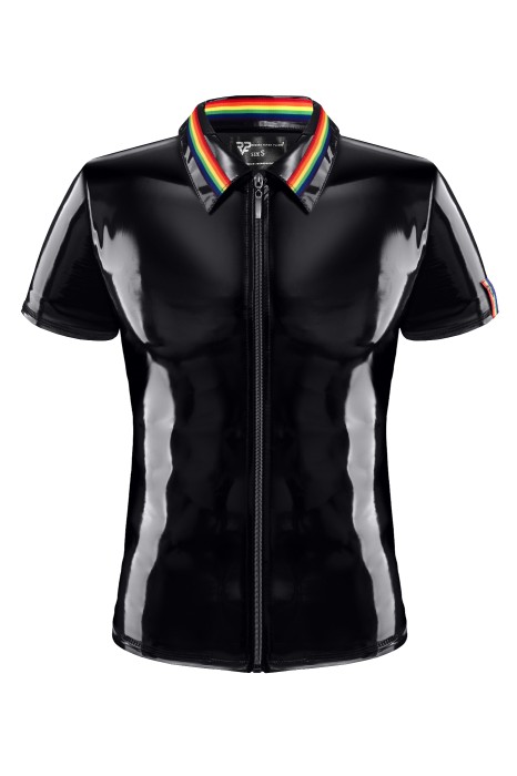 RMRemigioRBW - PVC polo shirt with zipp - sizes: S,M,L,XL,XXL