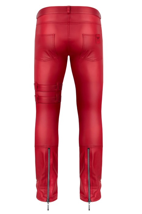RMTommaso002 - red wetlook trousers - sizes: S,M,L,XL,XXL
