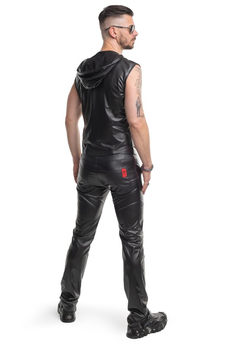 RMDario001 - wetlook vest with hood - sizes: S,M,L,XL,XXL
