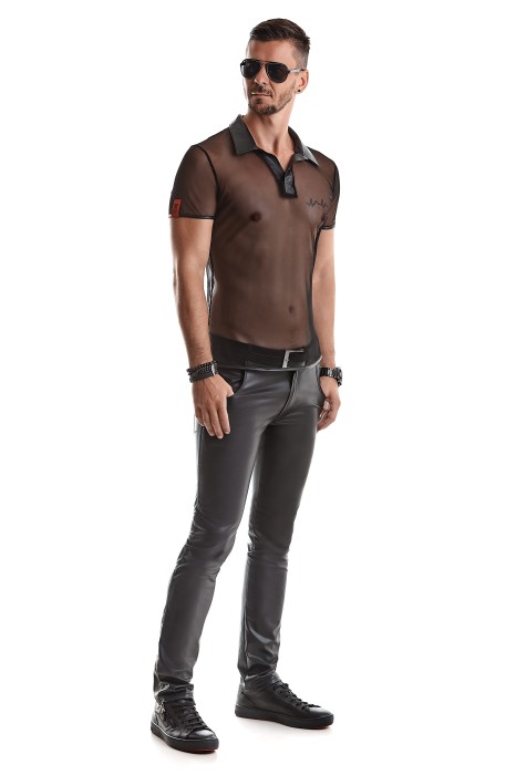 RMRoberto001 - black polo - sizes: S, M, L, XL, XXL