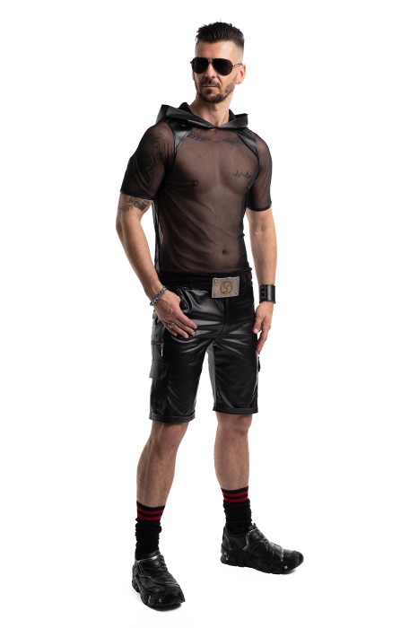 RMTito001 - black T-shirt with hood - sizes: S,M,L,XL,XXL