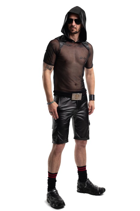 RMTito001 - black T-shirt with hood - sizes: S,M,L,XL,XXL