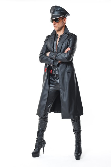 RMMassimo001 - ecoleather coat - sizes: S,M,L,XL,XXL