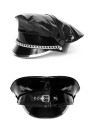 TDPam1001 - black PVC hat - sizes: ONE