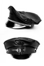 TDPam2001 - black eco-leather hat - sizes: ONE