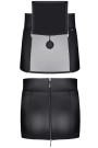 BOJorge001 - skirt with zippers - sizes: S,M,L,XL,XXL