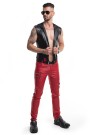 RMTommaso002 - red wetlook trousers - sizes: S,M,L,XL,XXL