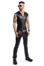 RMDario001 - wetlook vest with hood - sizes: S,M,L,XL,XXL