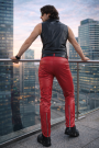 RMTommaso002 - red wetlook trousers - sizes: S,M,L,XL,XXL