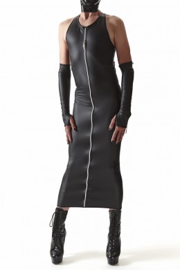 CRDSET003 Dress with decorative expresses and gloves with zippers sizes: S,M,L